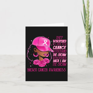 Ich bin der Storm Black Women Breast Cancer Surviv Karte