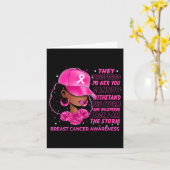 Ich bin der Storm Black Women Breast Cancer Surviv Karte (Gelbe Blume)