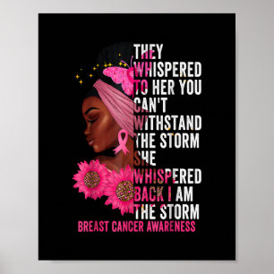 Ich bin der Storm Black Women Breast Cancer Surviv Poster