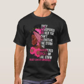 Ich bin der Storm Black Women Breast Cancer Surviv T-Shirt (Vorderseite)