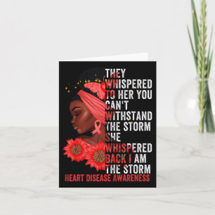 Ich bin der Storm Black Women Herzkrankheit Surviv Karte