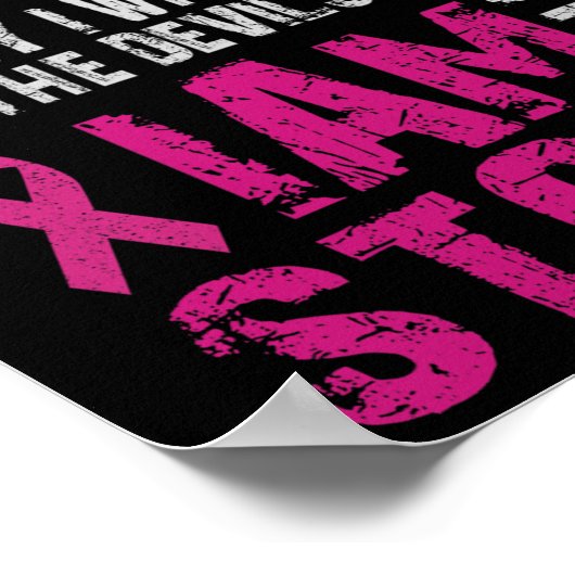 Ich bin der Storm Breast Cancer Awareness Comfort Poster (Ecke)