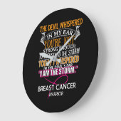 ICH BIN DER STORM - Brustkrebs-KRITERIN Große Wanduhr (Winkel)