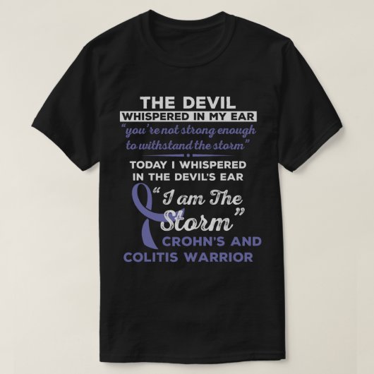 Ich bin der Storm Crohn's und Colitis Warrior T-Shirt (Design vorne)