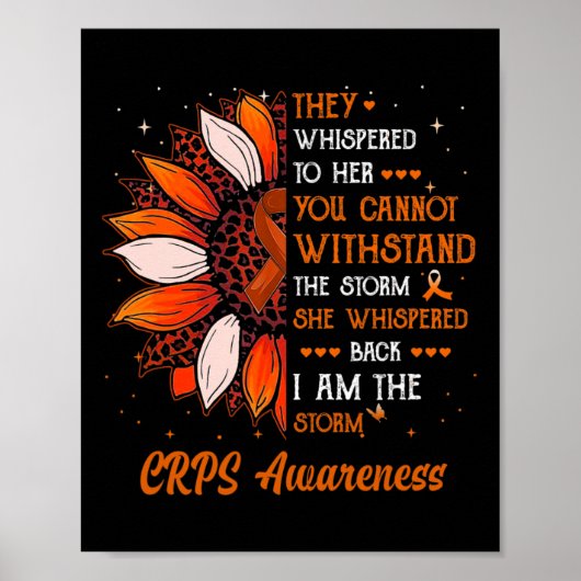 Ich bin der Storm Crps Awareness Month Warrior Ora Poster (Vorne)
