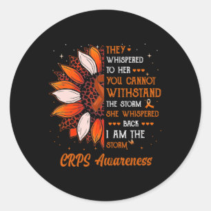 Ich bin der Storm Crps Awareness Month Warrior Ora Runder Aufkleber