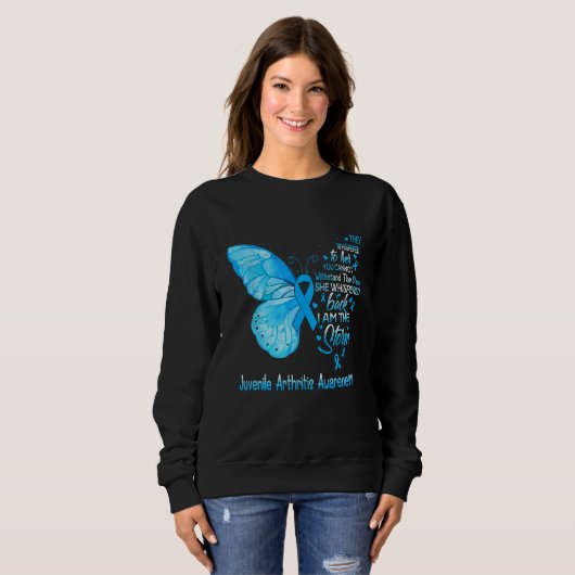 Ich bin der Storm Juvenile Arthritis Awareness But Sweatshirt (Vorne ganz)