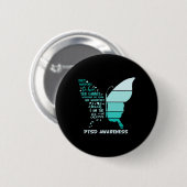 Ich bin der Storm Ptsd Stress Awareness Ribbon But Button (Vorne & Hinten)