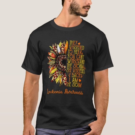 Ich bin der Storm Sonnenblumen Leopard Leukämie Wa T-Shirt (Vorderseite)