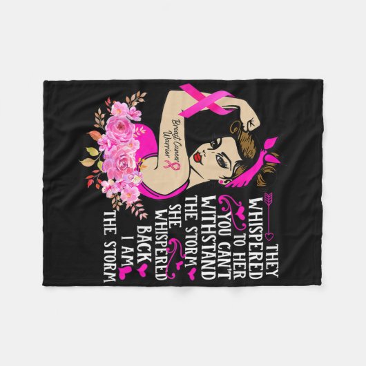 Ich bin der Storm starke Frauen, die den Brustkreb Fleecedecke (Vorderseite (Horizontal))