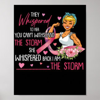 Ich bin der Storm-starke Frauen, die den Brustkreb Poster