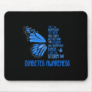 Ich bin der Storm Strong Butterfly Blue T1d Diabet Mousepad
