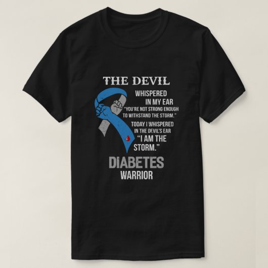 Ich bin der Storm Support Diabetes-Sensibilisierun T-Shirt (Design vorne)