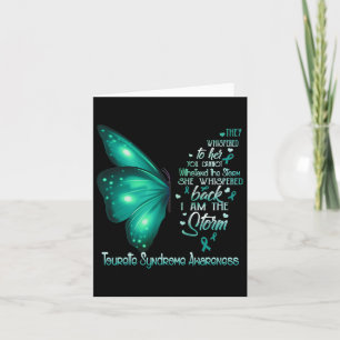 Ich bin der Storm Tourette-Syndrom-Bewusstseinsbut Karte