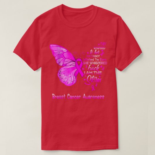 Ich bin der Stormbrustkrebs-Butterfly T-Shirt (Design vorne)