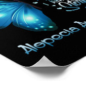 Ich bin der Sturm Alopecia Bewusstseinsbutterfly Poster (Ecke)