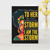 Ich bin der Sturm - Black History Month - Juneteen Karte (Gelbe Blume)