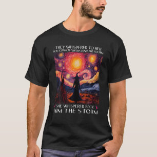 Ich bin der Sturm Brustkrebs Hexe Halloween Starry T-Shirt