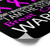 Ich bin der Sturm - Brustkrebs-Krieger Poster (Ecke)