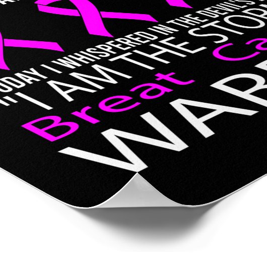 Ich bin der Sturm - Brustkrebs-Krieger Poster (Ecke)