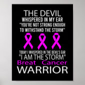 Ich bin der Sturm - Brustkrebs-Krieger Poster (Vorne)