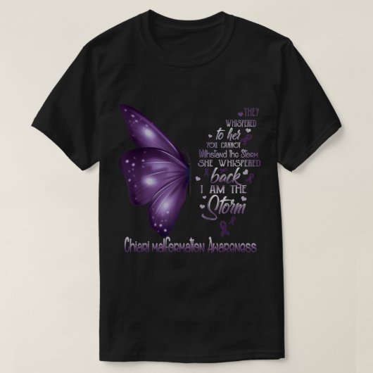 Ich bin der Sturm Chiari Malformation Bewusstsein  T-Shirt (Design vorne)
