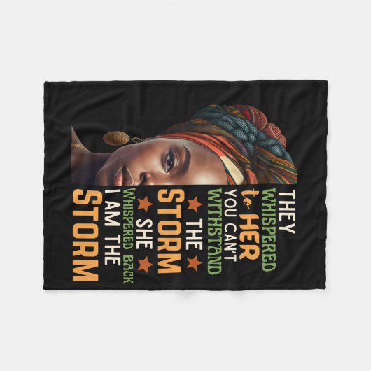 Ich bin der Sturm, den sie zurückgeblasen hat, ein Fleecedecke (Vorderseite (Horizontal))