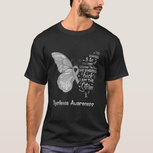Ich bin der Sturm-Dyslexie-Butterfly T-Shirt (Vorderseite)