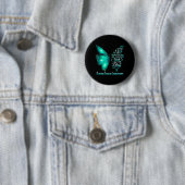 Ich bin der Sturm Eierstockkrebs-Bewusstseins-Schm Button (Beispiel)