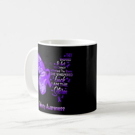 Ich bin der Sturm-Epilepsie-Butterfly Kaffeetasse (Vorderseite Links)