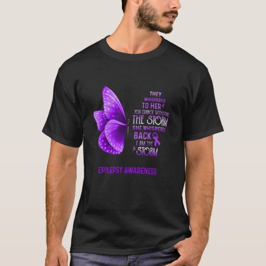 Ich bin der Sturm-Epilepsie-Butterfly T-Shirt (Vorderseite)