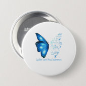 Ich bin der Sturm EpsteinBarr Virus Butterfly Button (Vorne & Hinten)