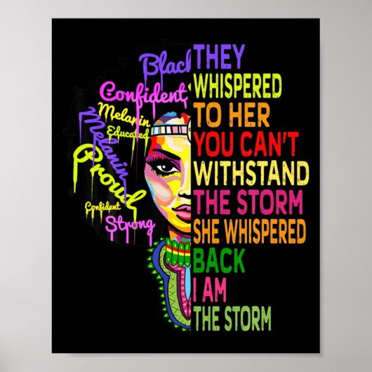 ich bin der Sturm Frauen Juneteenth schwarze Gesch Poster (Vorne)