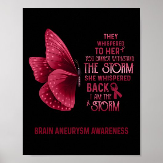 Ich bin der Sturm Gehirn Aneurysma Bewusstsein Sch Poster (Vorne)