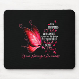 Ich bin der Sturm Gehirnaneurysm-Awareness Butterf Mousepad