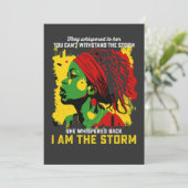 Ich bin der Sturm Jungsteinzeit sie flüstern zu ih Einladung (Stehend Vorderseite)