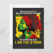 Ich bin der Sturm Jungsteinzeit sie flüstern zu ih Einladungspostkarte (Vorne/Hinten)