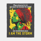 Ich bin der Sturm Jungsteinzeit sie flüstern zu ih Fleecedecke (Vorderseite)