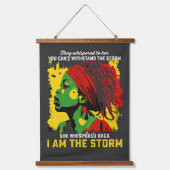 Ich bin der Sturm Jungsteinzeit sie flüstern zu ih Wandteppich Mit Holzrahmen (Vorderseite)