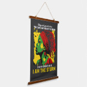 Ich bin der Sturm Jungsteinzeit sie flüstern zu ih Wandteppich Mit Holzrahmen (Gewinkelt)