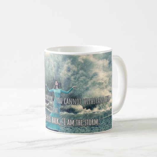Ich bin der Sturm Kaffeetasse (VorderseiteRechts)