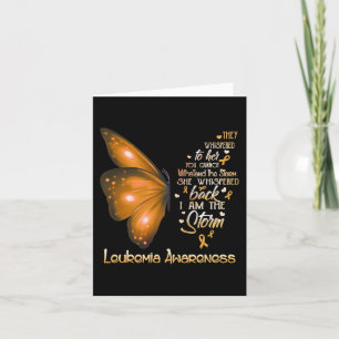 Ich bin der Sturm Leukämie-Butterfly Karte