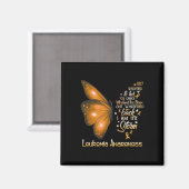 Ich bin der Sturm Leukämie-Butterfly Magnet (Vorderseite/Rückseite)