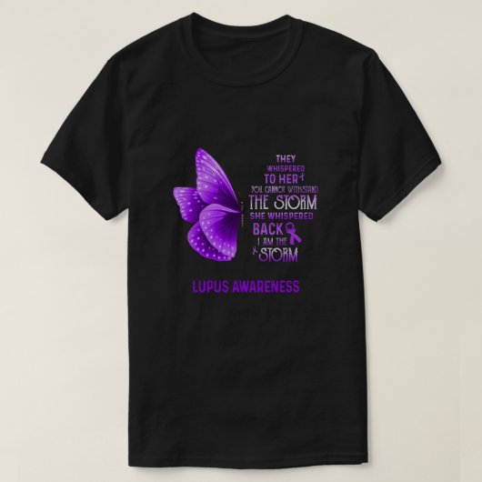 Ich bin der Sturm-Lupus-Butterfly T-Shirt (Design vorne)