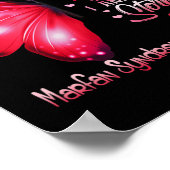 Ich bin der Sturm-Marfan-Syndrom-Butterfly Poster (Ecke)