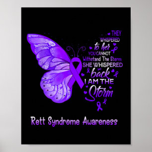 Ich bin der Sturm Rett-Syndrom-Butterfly Poster