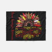 Ich bin der Sturm Sonnenblume Leopard Hirnaneurysm Fleecedecke (Vorderseite (Horizontal))