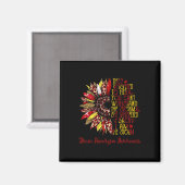 Ich bin der Sturm Sonnenblume Leopard Hirnaneurysm Magnet (Vorderseite/Rückseite)