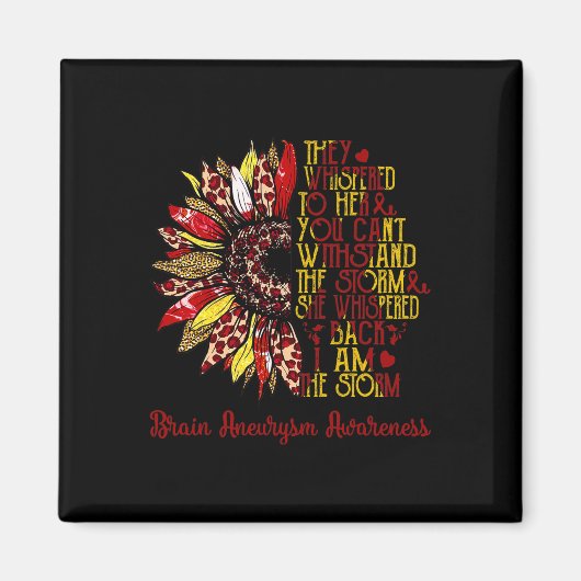 Ich bin der Sturm Sonnenblume Leopard Hirnaneurysm Magnet (Vorne)