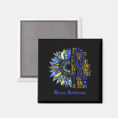 Ich bin der Sturm Sonnenblumen Leopard Ataxia Krie Magnet (Vorderseite/Rückseite)